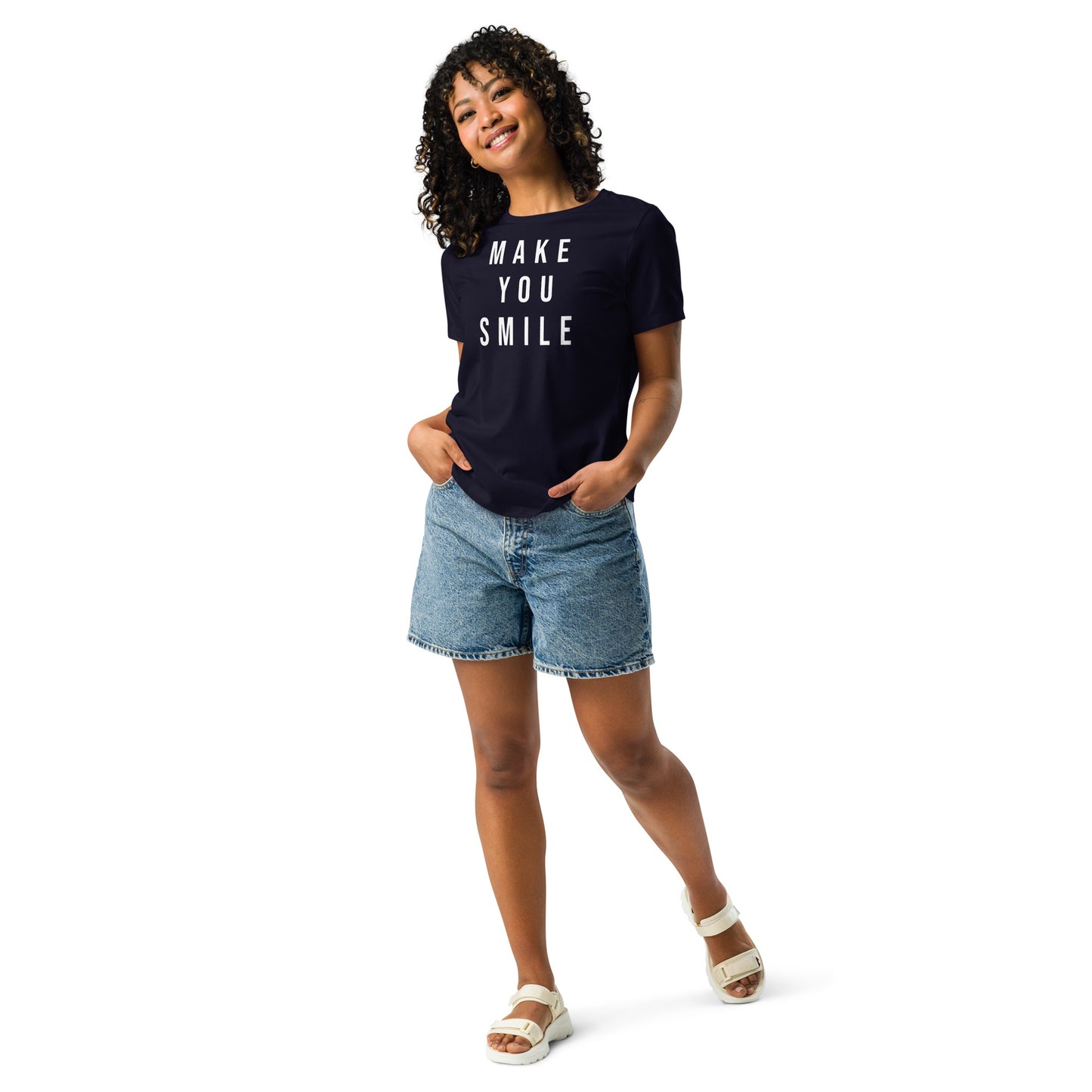 WOMEN'S MAKE YOU SMILE RELAXED T-SHIRT
