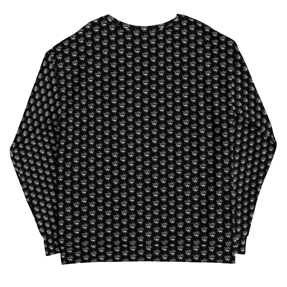 All Over Fleece Crown Sweater - Black