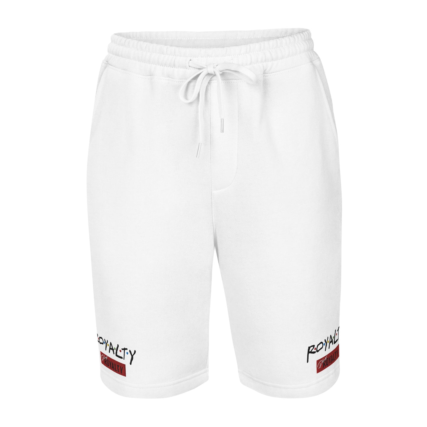 Men's ROYALTY WHITE fleece shorts