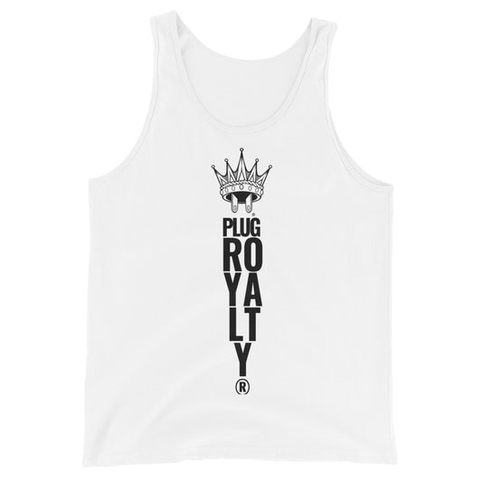 ROYALTY LOUD tank Top- WHITE/BLACK