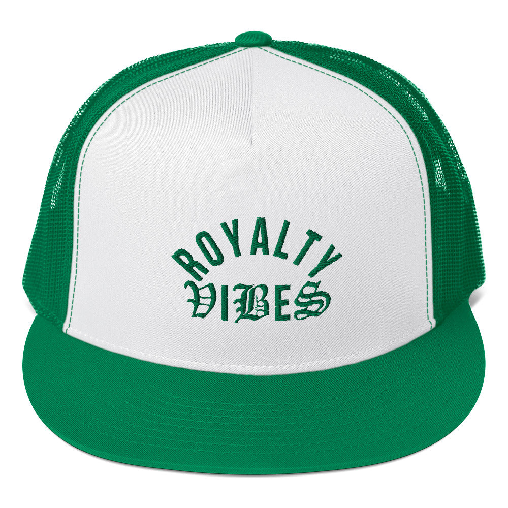 ROYALTY VIBES Trucker Cap - Kelly Green