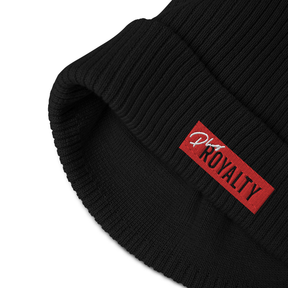 PlugRoyalty Organic ribbed beanie