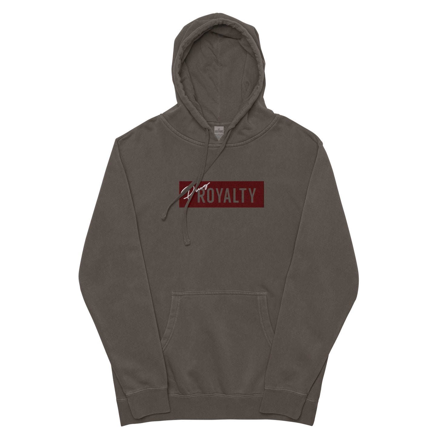 PlugRoyalty® Pigment-dyed Hoodie Logo Bar