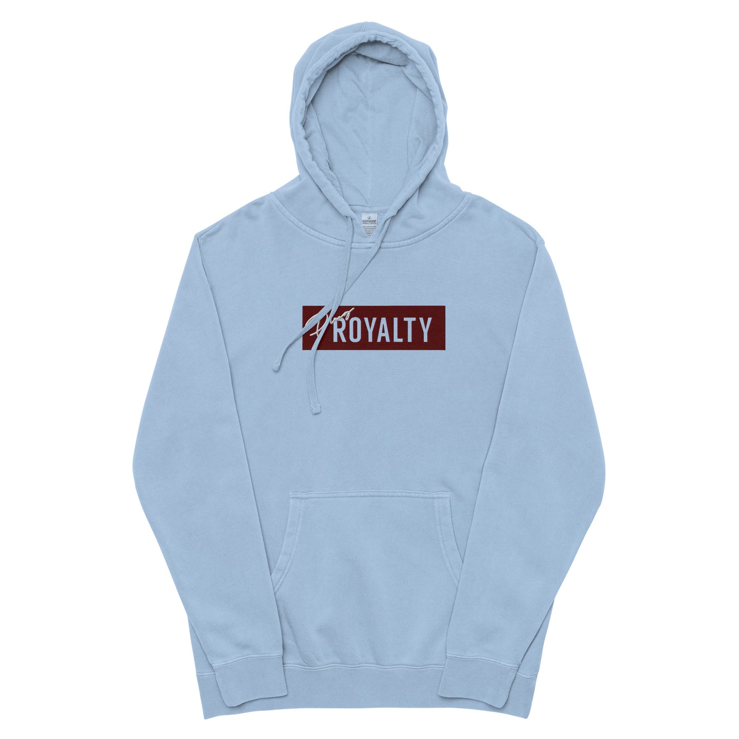 PlugRoyalty® Pigment-dyed Hoodie Logo Bar