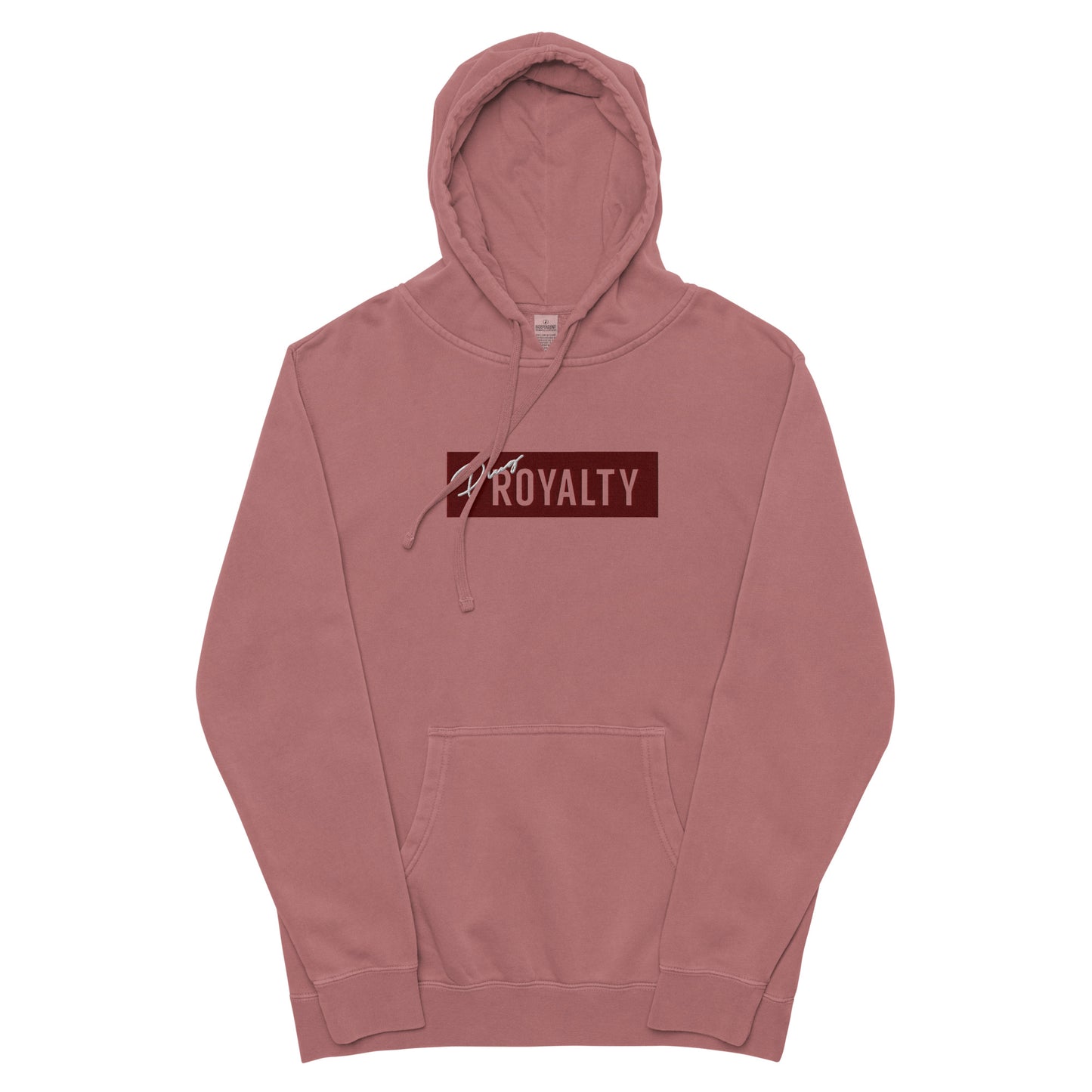 PlugRoyalty® Pigment-dyed Hoodie Logo Bar