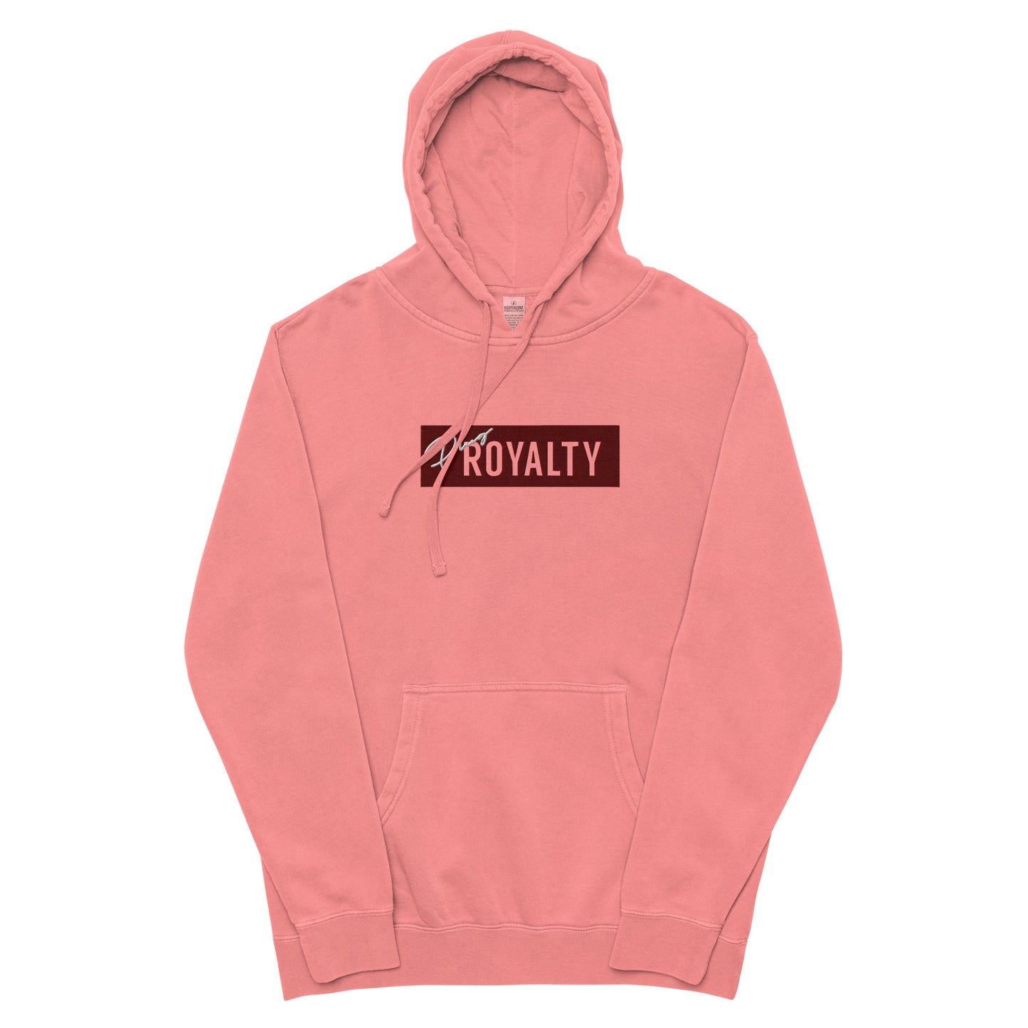PlugRoyalty® Pigment-dyed Hoodie Logo Bar