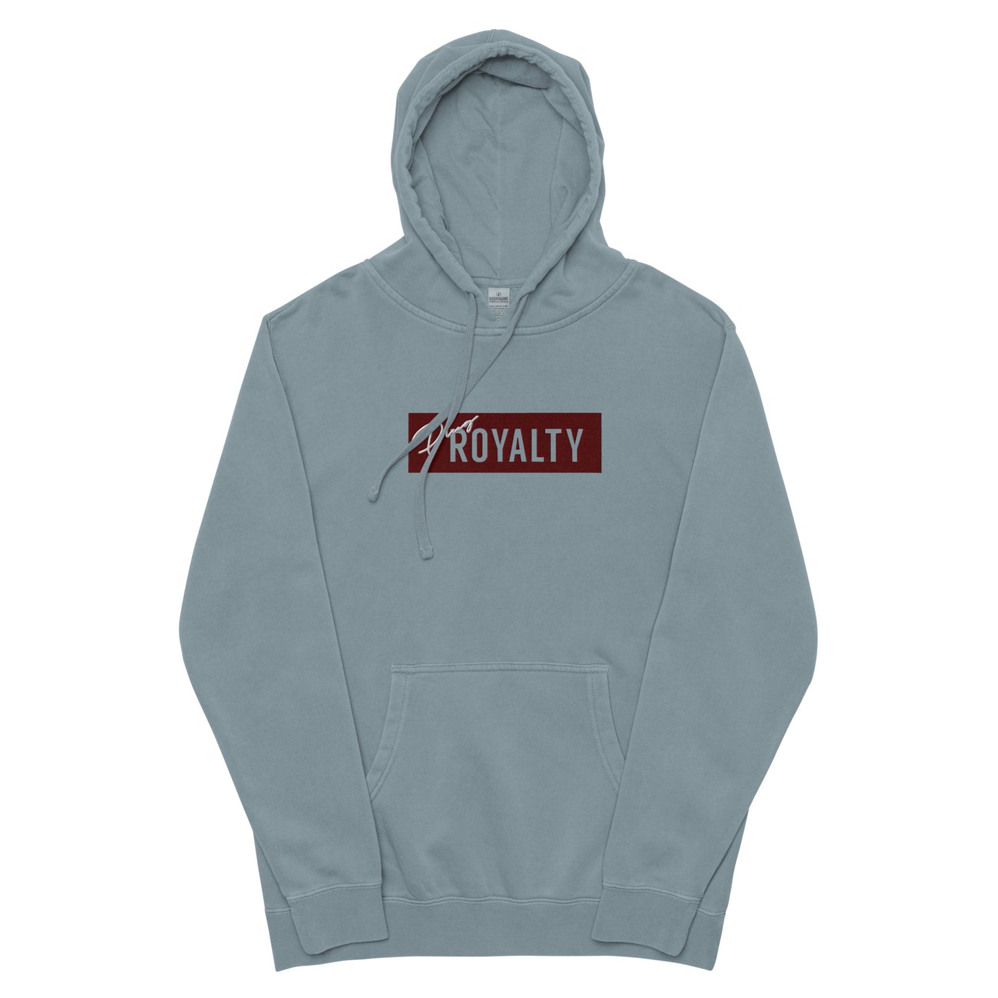 PlugRoyalty® Pigment-dyed Hoodie Logo Bar