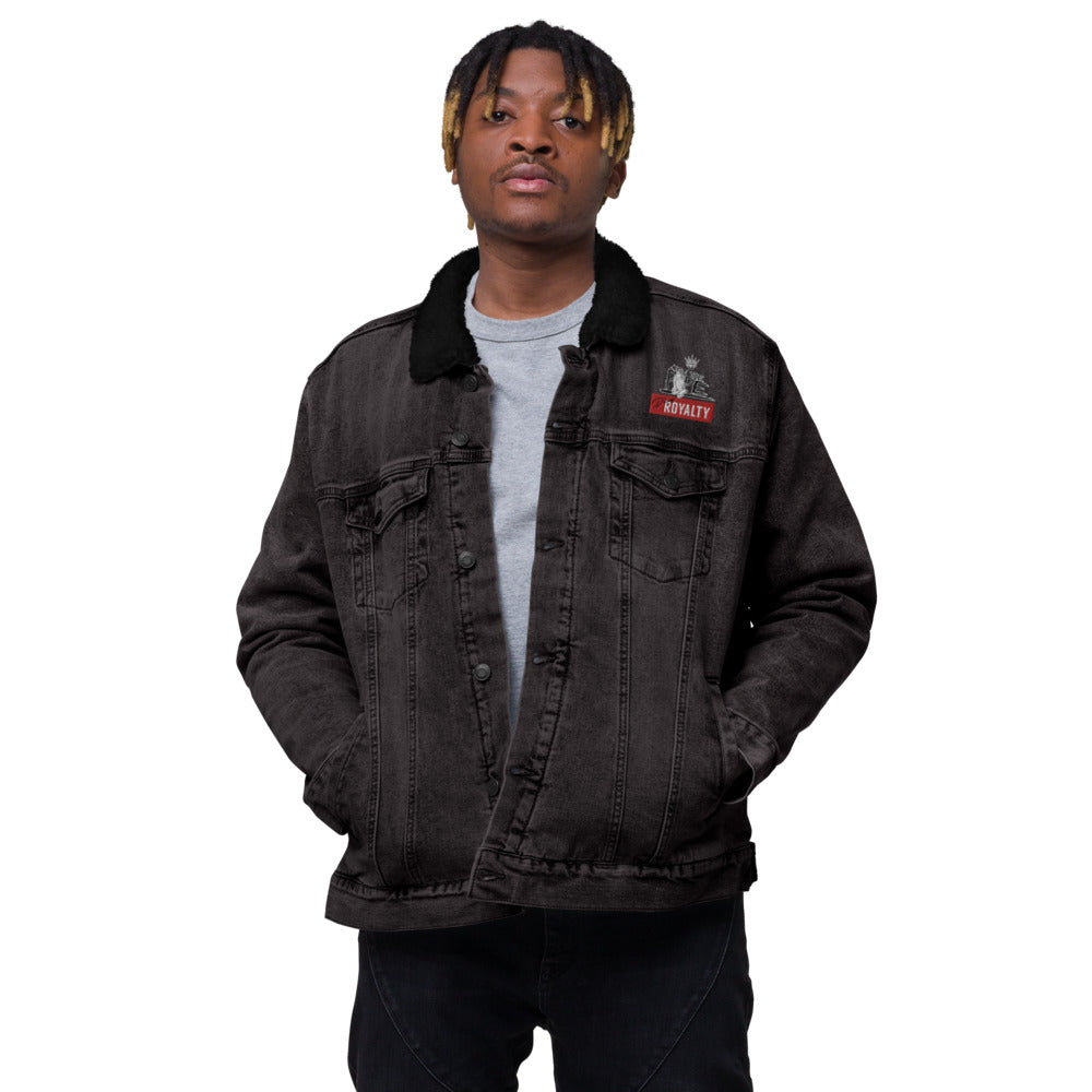 PlugRoyalty® X Kev the Pope Denim Sherpa Jacket