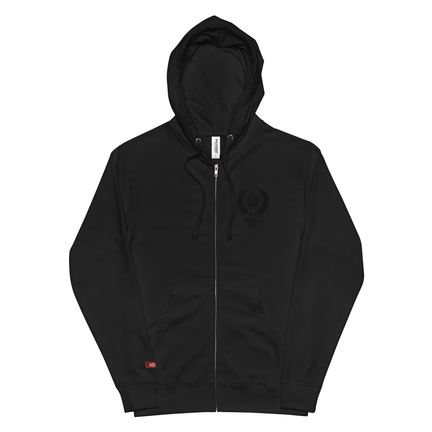 PlugRoyalty® Crest XVI Zip Up - Black Embroidered