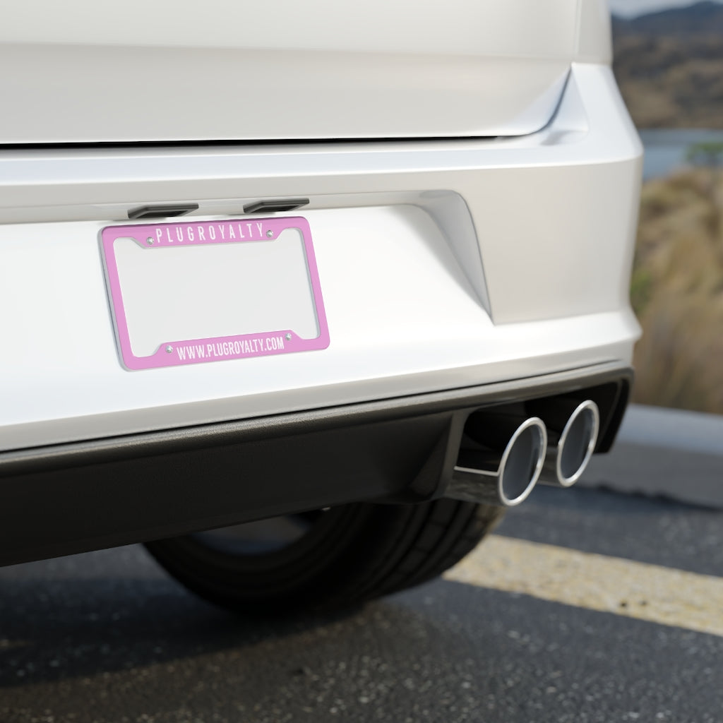 PLUG ROYALTY LICENSE PLATE FRAME - Pink