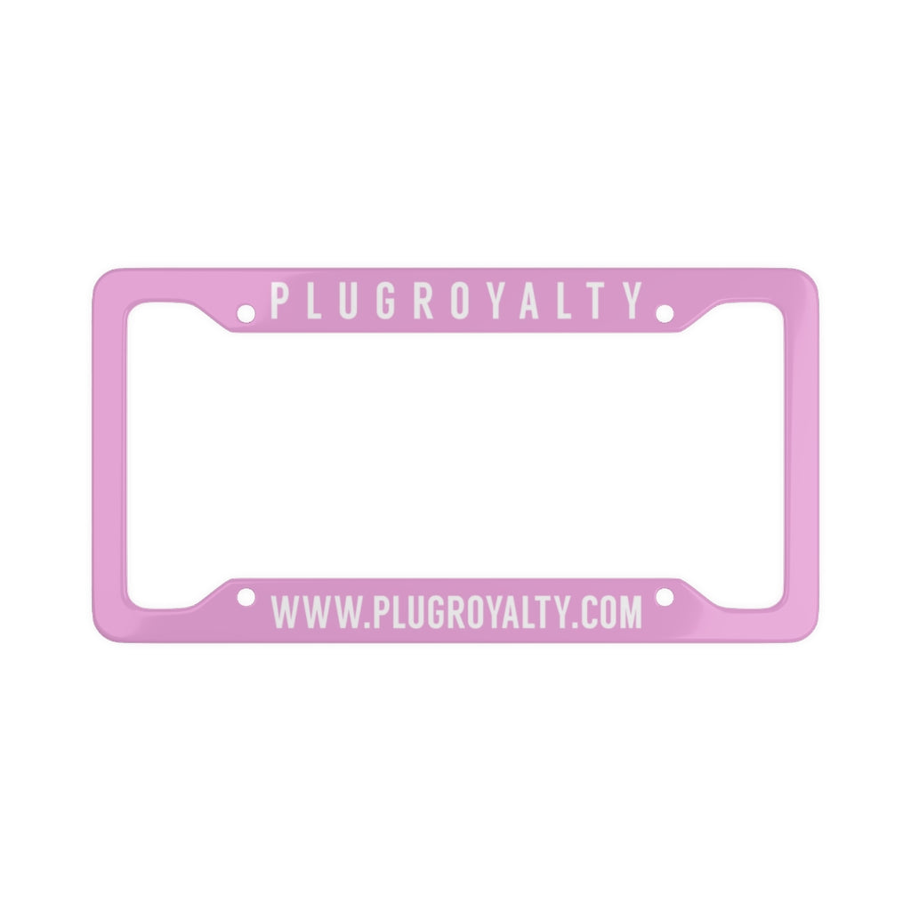 PLUG ROYALTY LICENSE PLATE FRAME - Pink