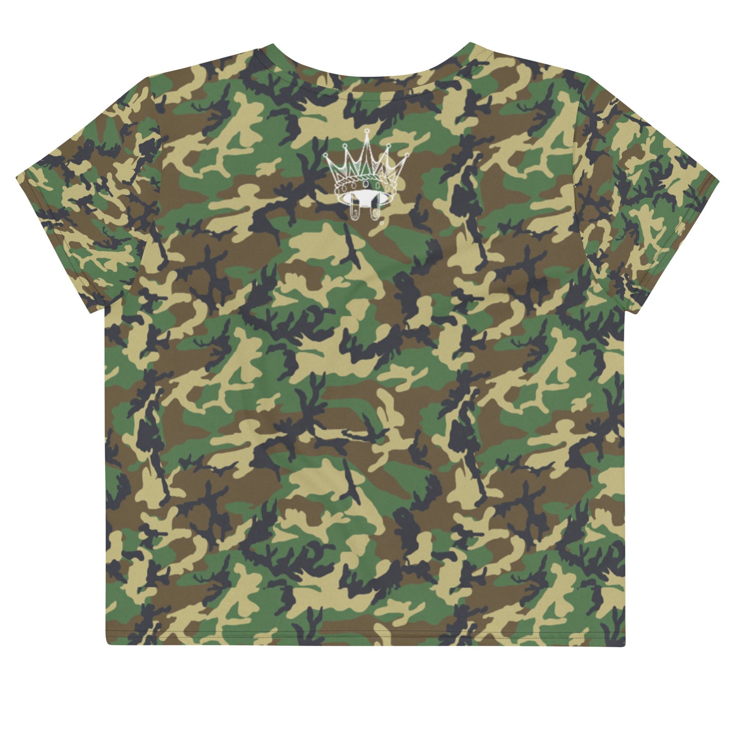 LADIES CAMO PLUGROYALTY® bar AOP Crop Tee