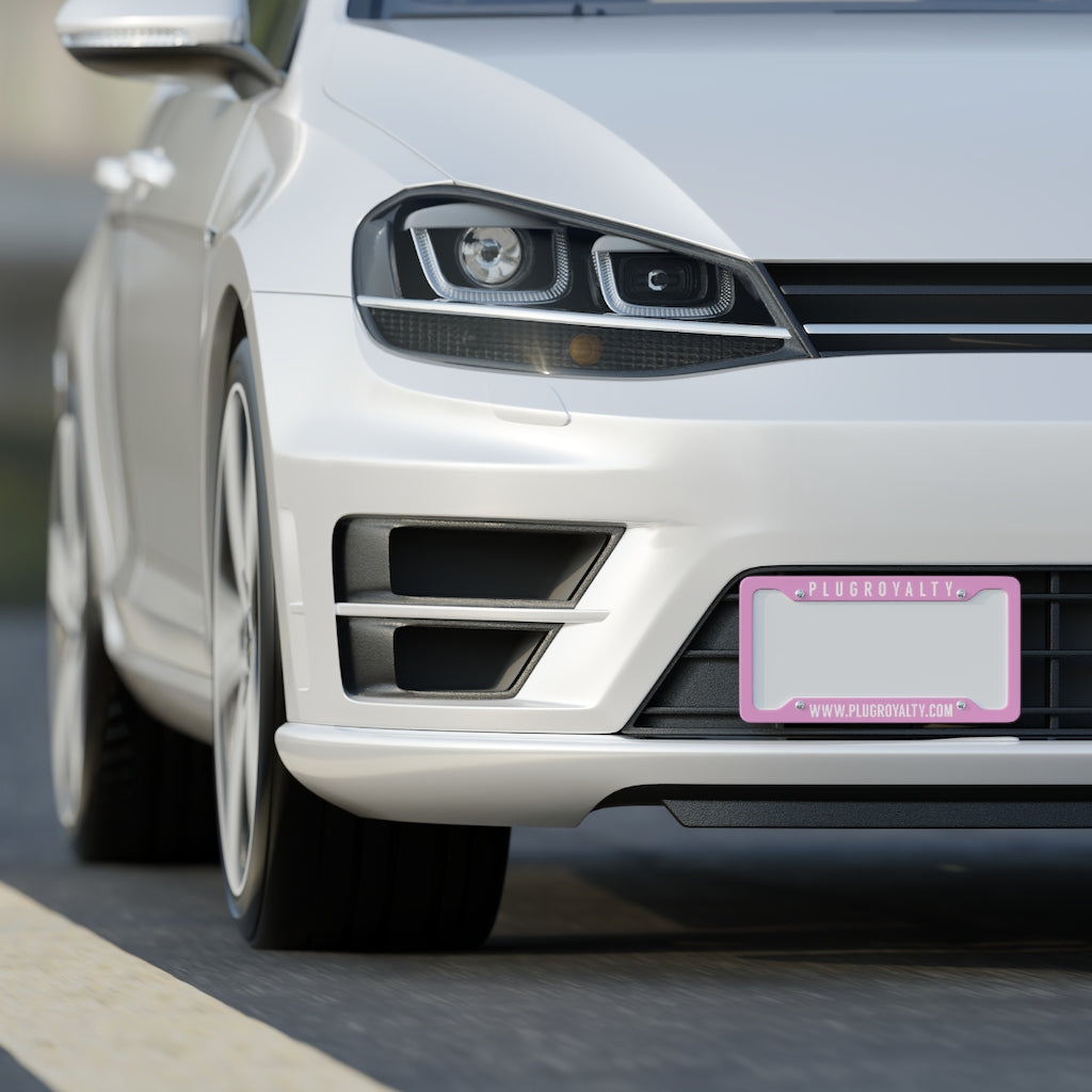 PLUG ROYALTY LICENSE PLATE FRAME - Pink