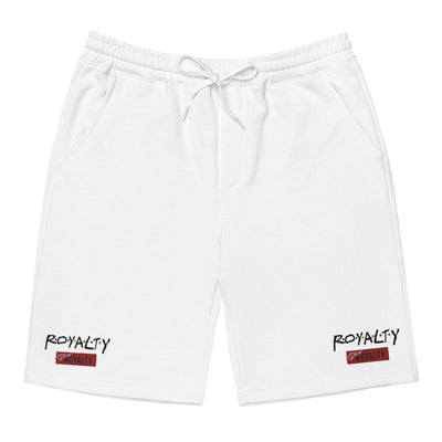 Men's ROYALTY WHITE fleece shorts
