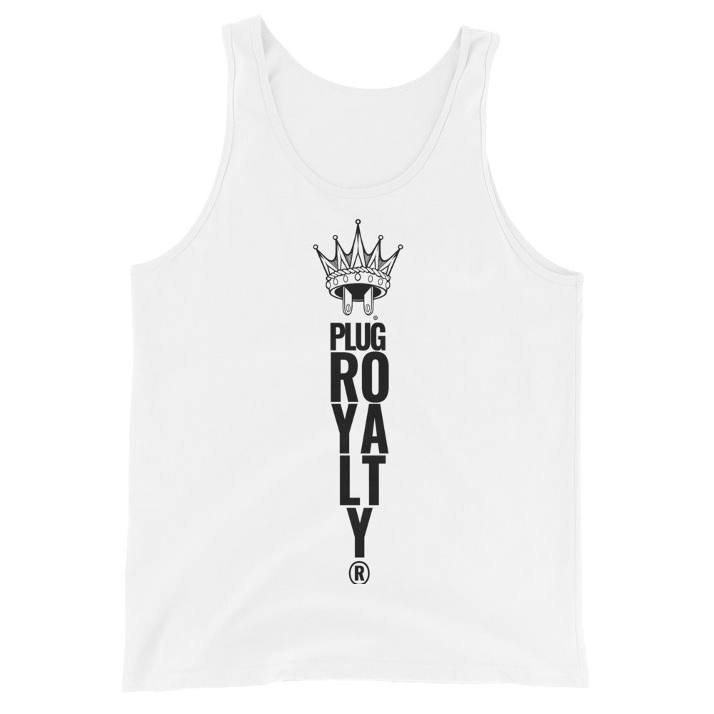 ROYALTY LOUD tank Top- WHITE/BLACK