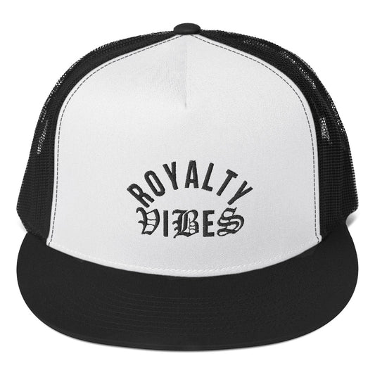 ROYALTY VIBES Trucker Cap - White/Black