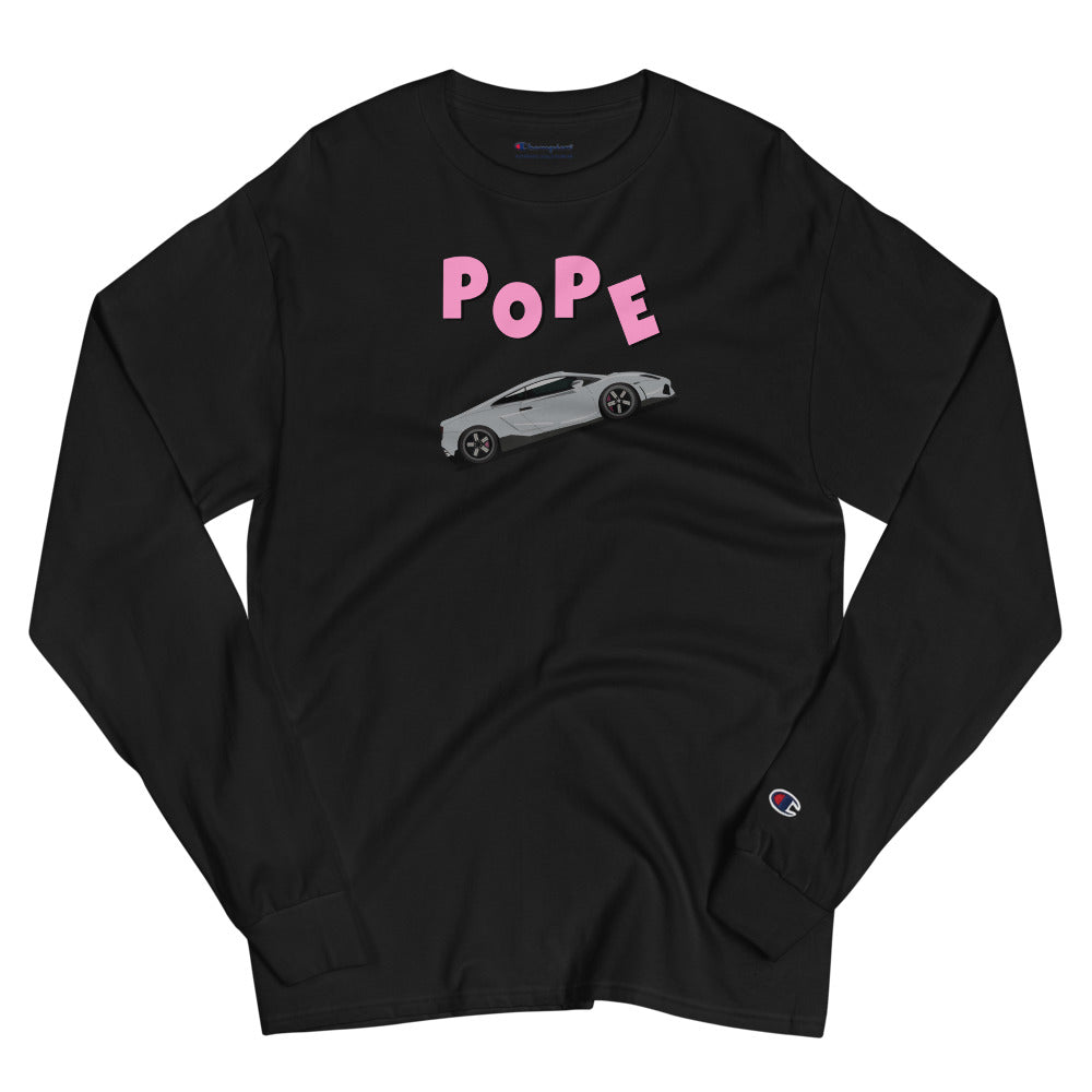 Men's Champion POPE Long Sleeve Shirt (Black)