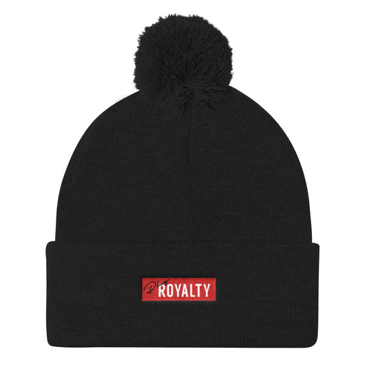 PlugRoyalty® Pom Pom Knit Cap "Black"