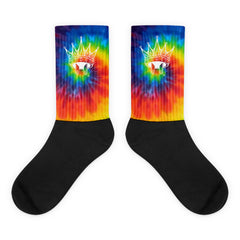 PlugRoyalty® Forecast Black Foot Sublimated Socks