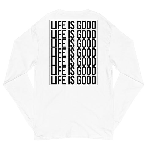 Life is Good Pope Champion Long Sleeve Shirt "White"