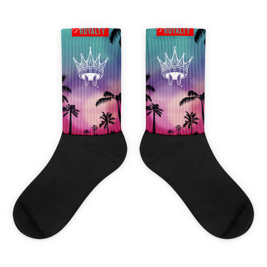 Summer Vibe Black Foot Sublimated Socks