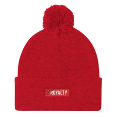 PlugRoyalty® Pom Pom Knit Cap "Red"