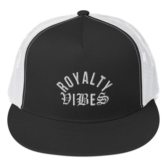 ROYALTY VIBES Trucker Cap - Black/White