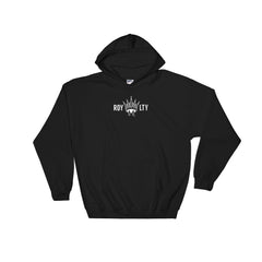 PlugRoyalty® Hooded Sweatshirt "Black/White"
