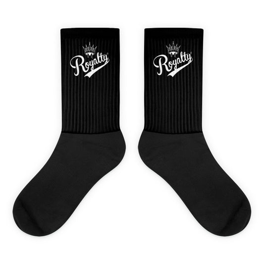 PlugRoyalty® Black Foot Sublimated Socks - Black