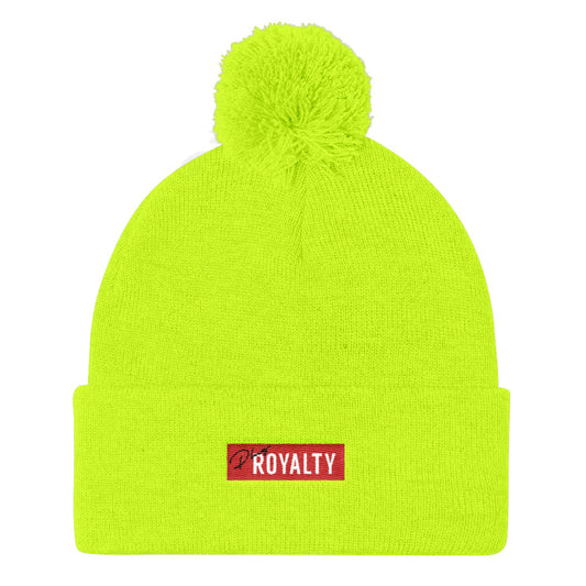 PlugRoyalty® Pom Pom Knit Cap "Neon Yellow"