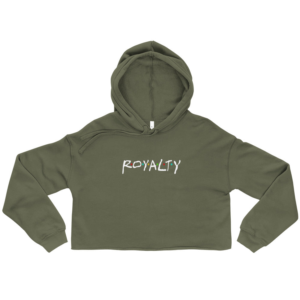 Crop Top Royalty® Fleece Hoodie  (Green)