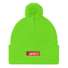 PlugRoyalty® Pom Pom Knit Cap "Neon Green"