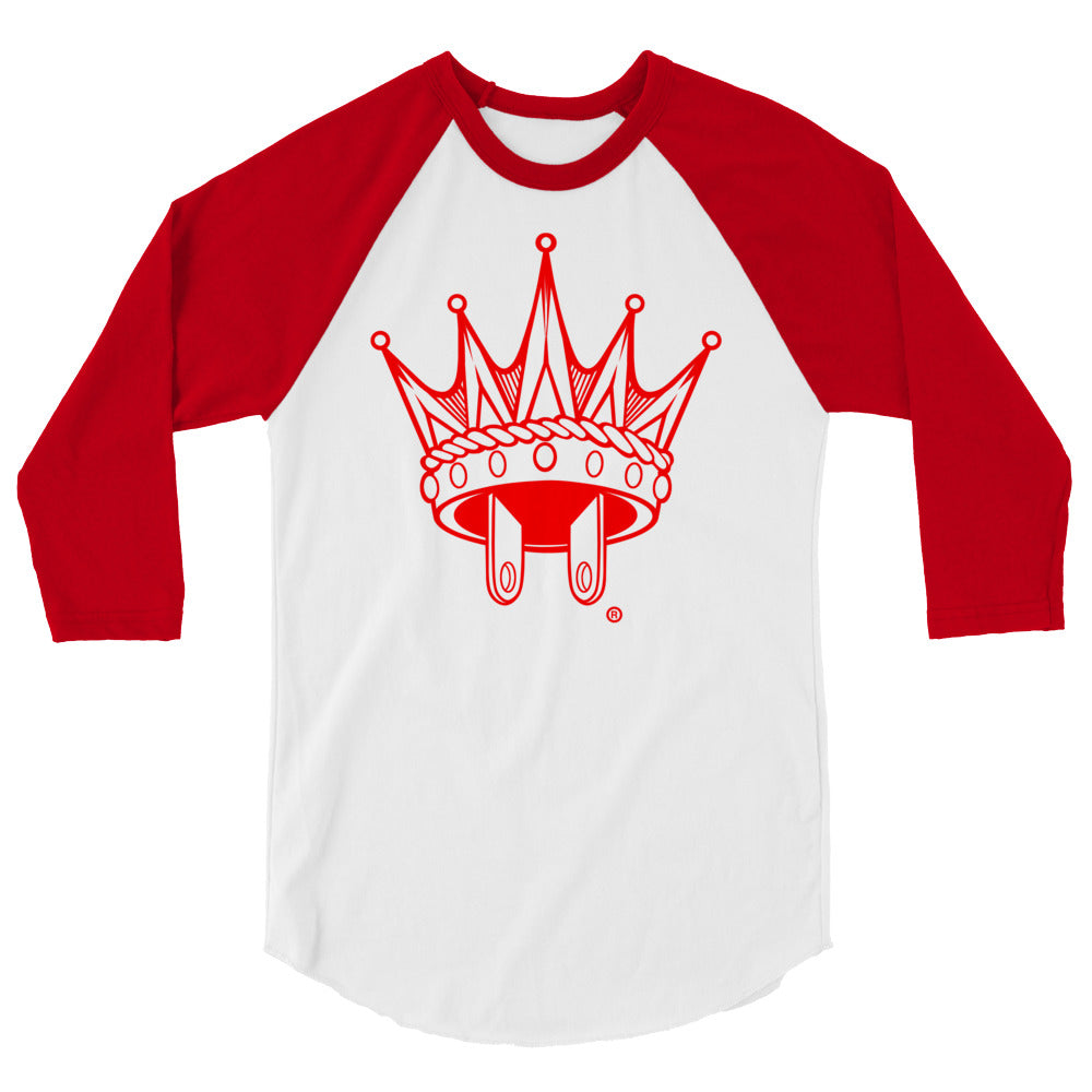 PLUGROYALTY® Crown 3/4 sleeve raglan shirt