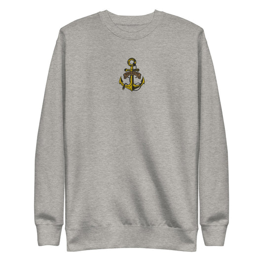 ROYALTY CARBON GREY ANCHOR Unisex Fleece Pullover